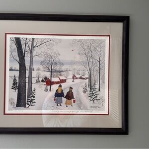 Framed Winter Landscape Art Print